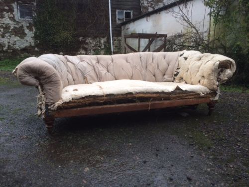 a 19th century walnut leg sofa