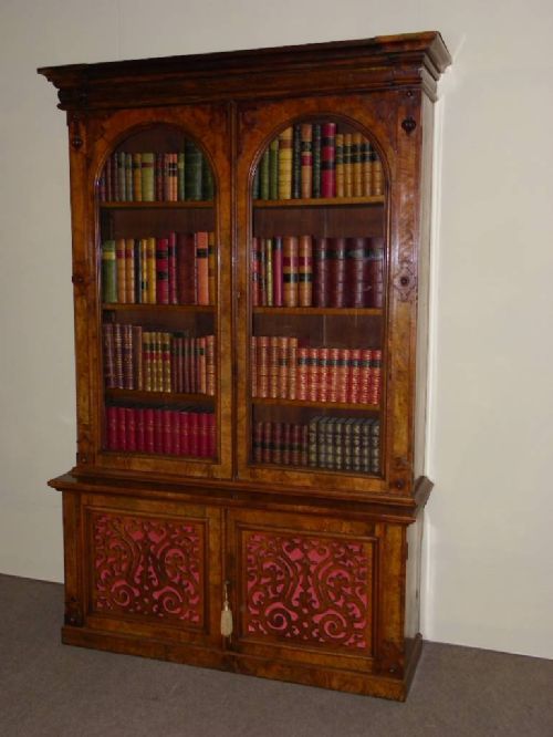 a 19th century walnut bookcase