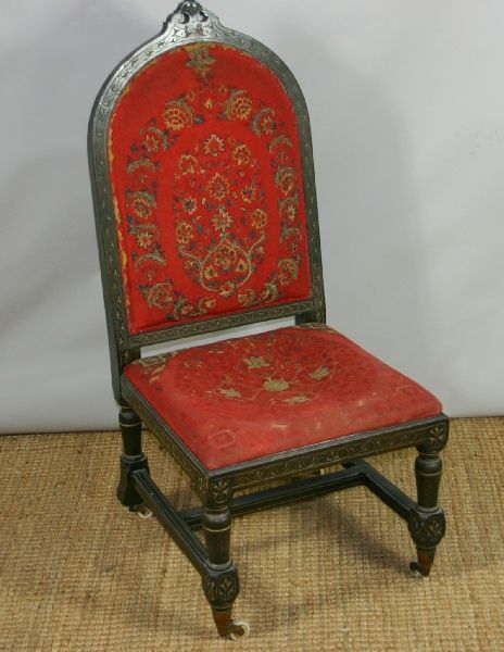a 19th century ebonised side chair