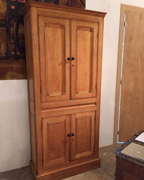 19thc oak estate kitchen cupboard of slender proportions
