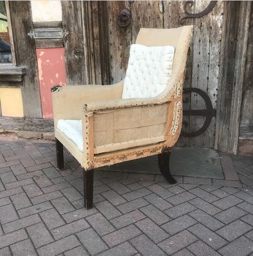 early 19thc country house beech armchair