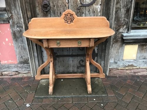 reformed gothic bleached oak console table