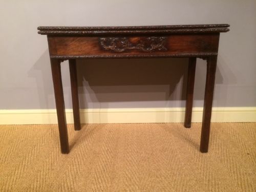 an 18thc mahogany chippendale period carved tea table