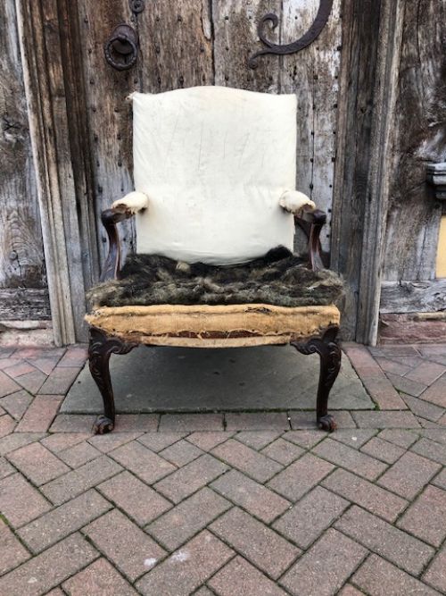 an 18thc mahogany gainsborough armchair