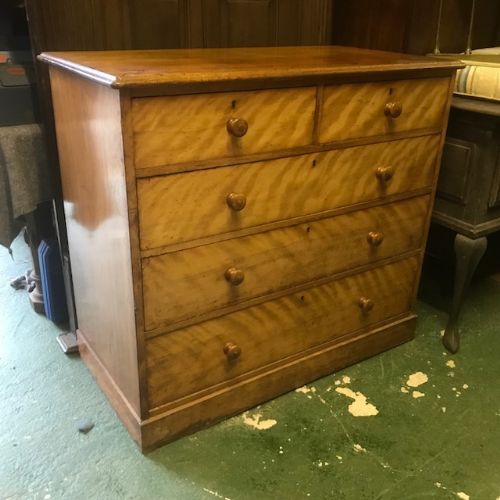 a 19thc holland sons birchwood chest of drawers