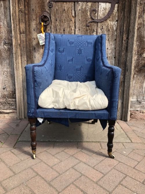 an early 19thc country house armchair