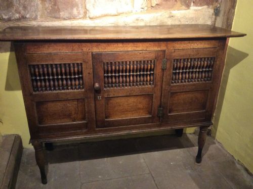 18th c welsh oak food cupboard with good colour and patination