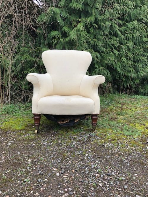a 19thc mahogany shapley armchair