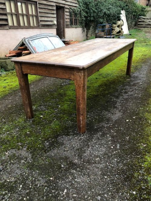 an early 20thc one drawer oak dining table