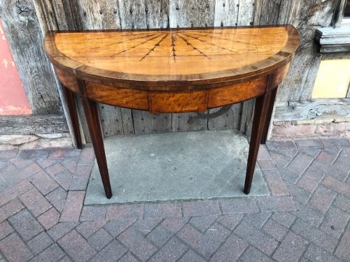 an 18thc oversized satinwood inlaid card table