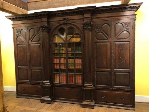 mid18th century oak architectural bookcase