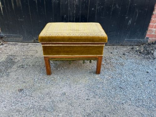 19th century walnut gothic revival ottoman