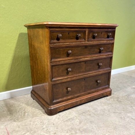 a 19th century burr walnut chest of drawers by gillows of lancaster
