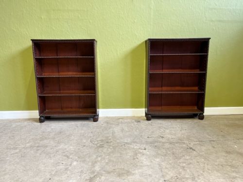 a pair of regency mahogany bookcases