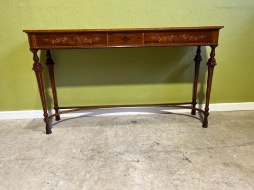 an edwardian mahogany inlaid sidetable