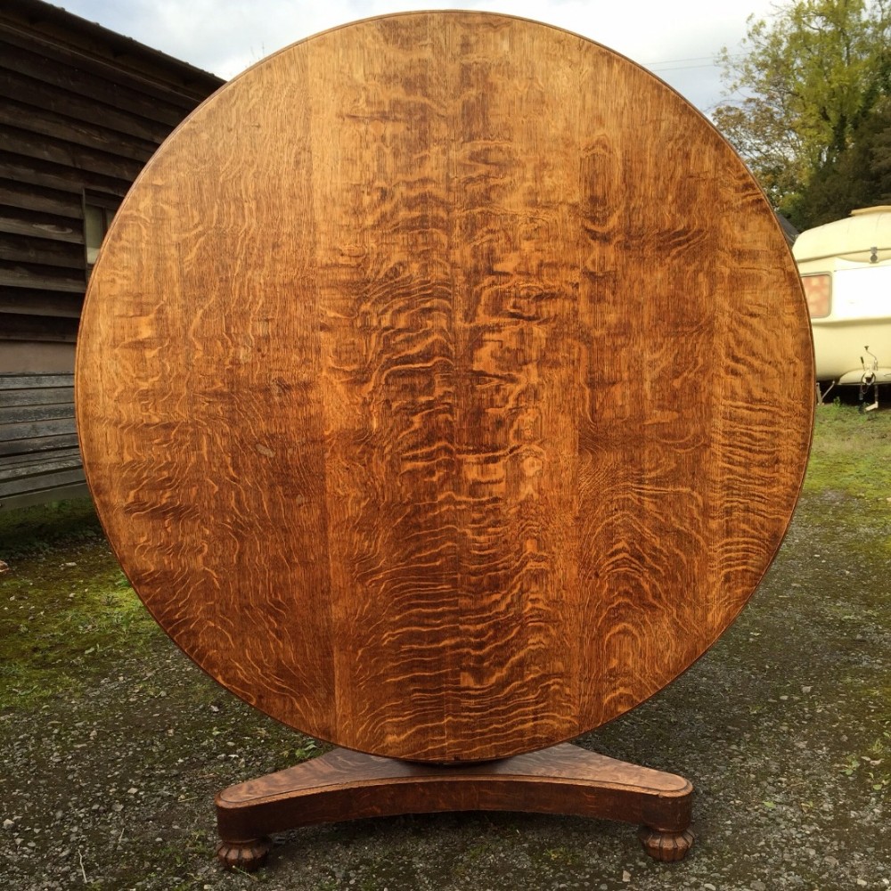 54 circular oak table