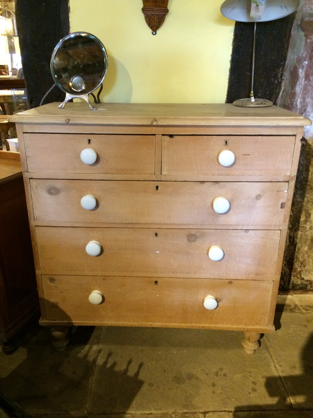19th c pine chest of drawers