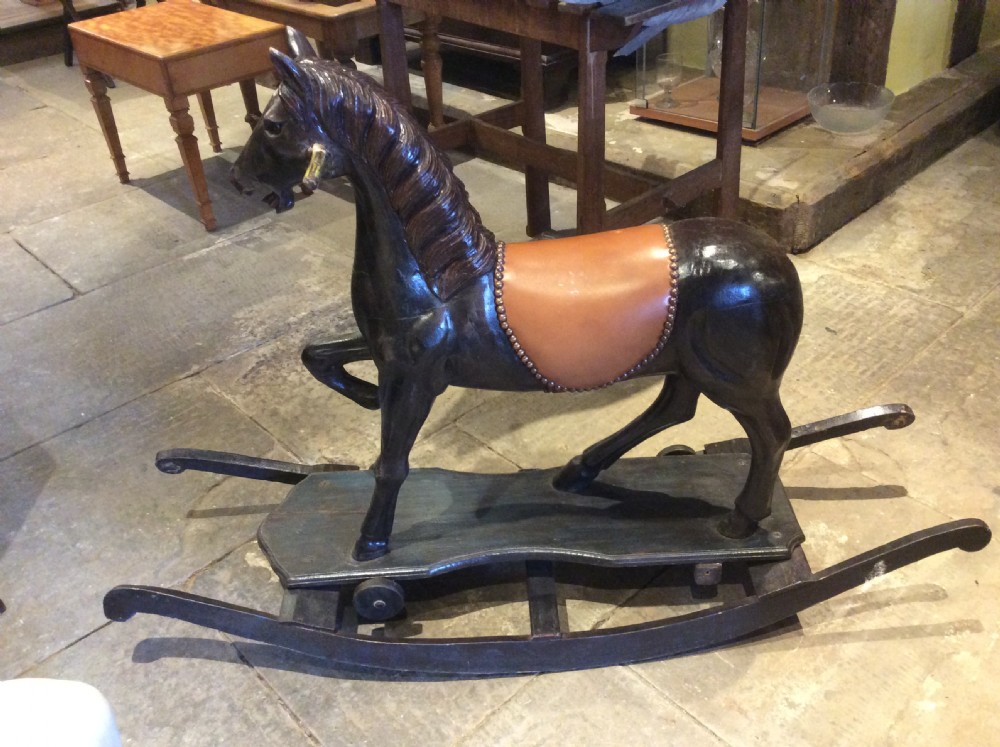 early 20thc wooden rocking horse