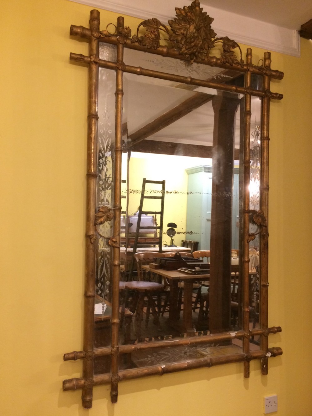 19thc french gilded mirror