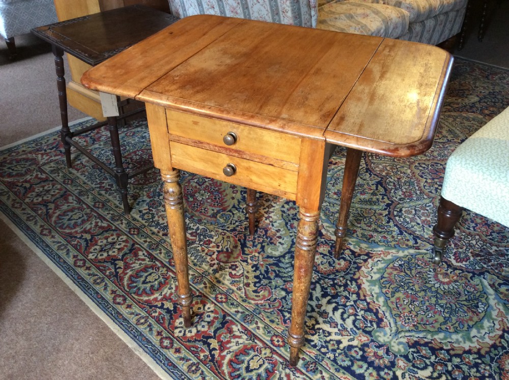 19thc birchwood pembroke table