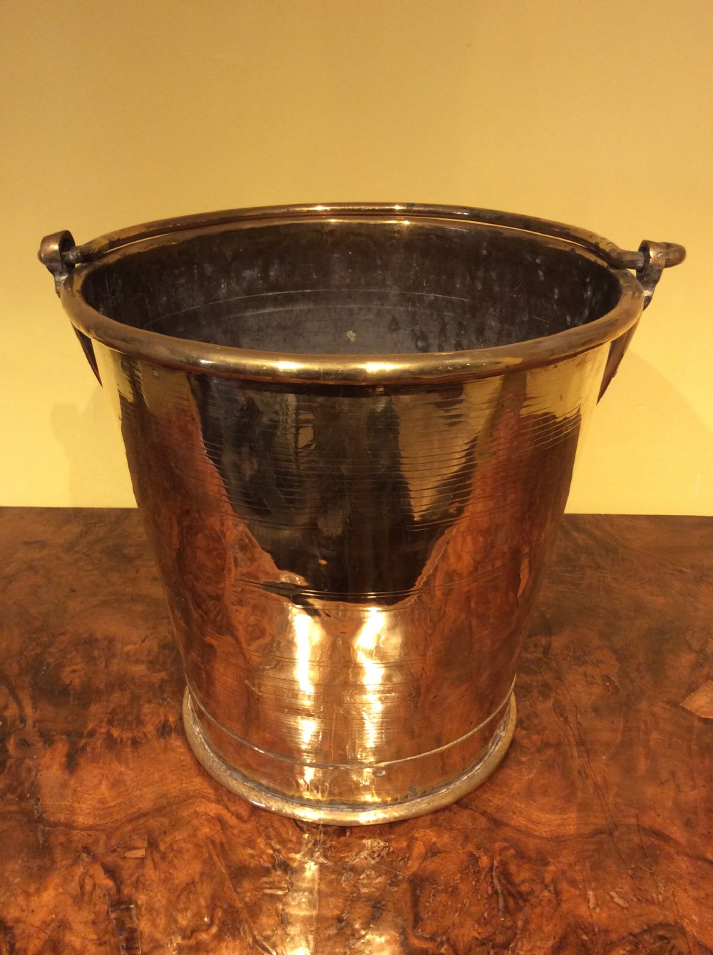 early 19thc english brass bucketice bucket
