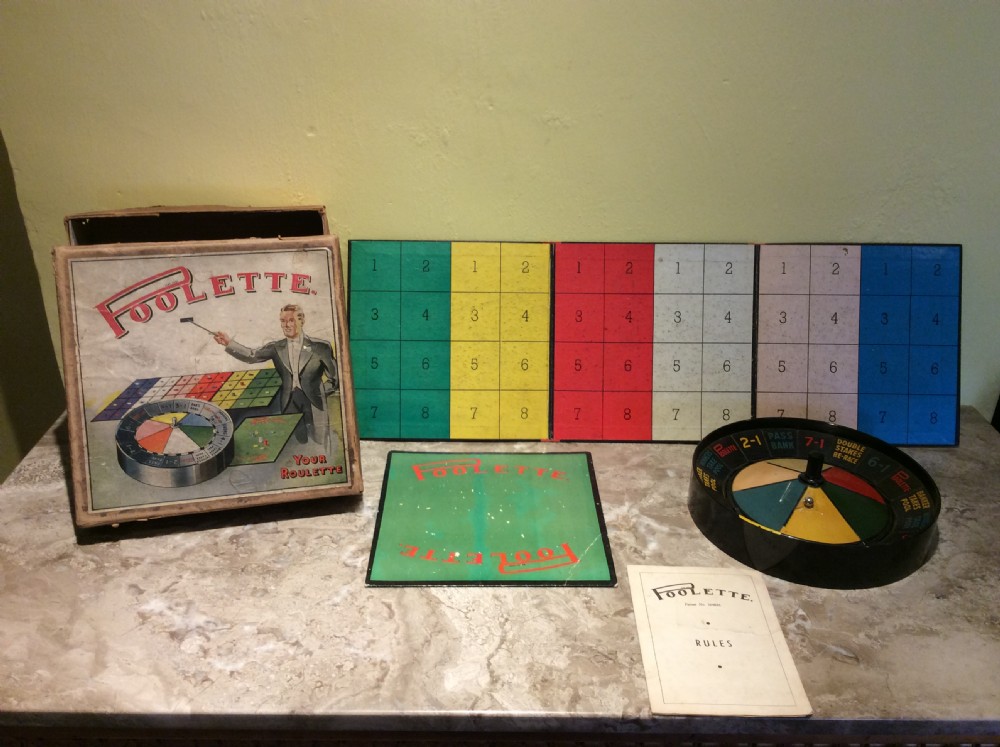 vintage poulette roulette board game