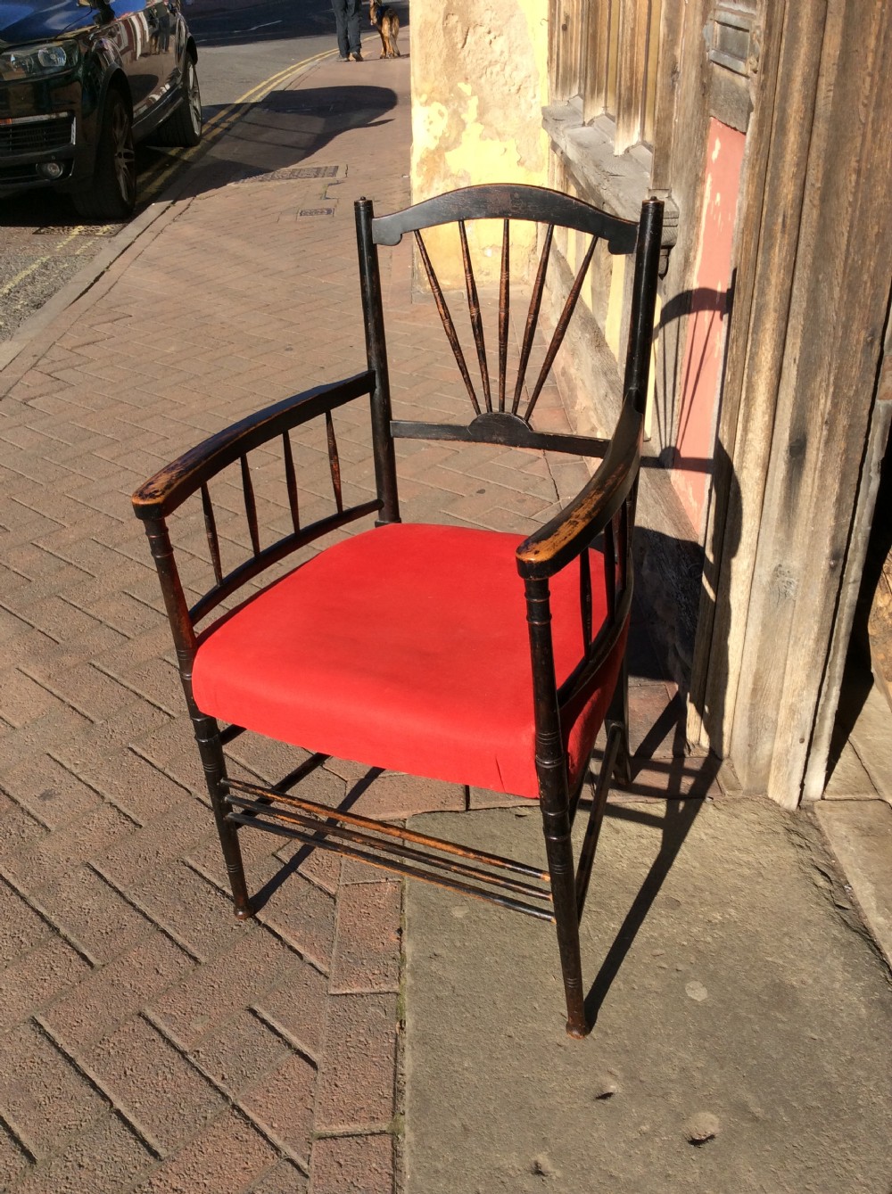 late 19thc ebonised chair of e w godwin style