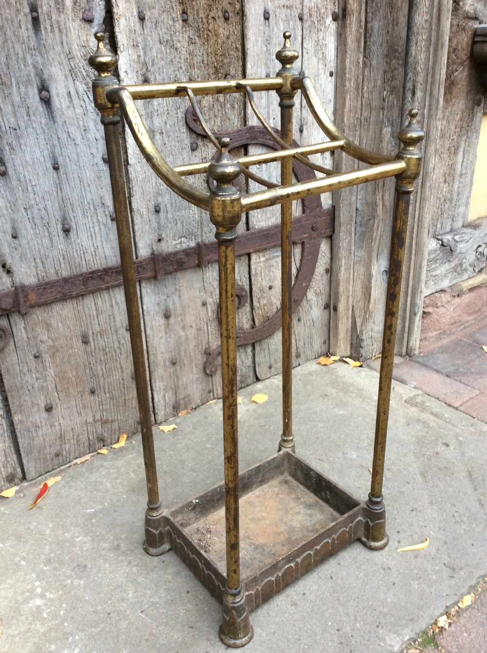 victorian brass umbrella stand