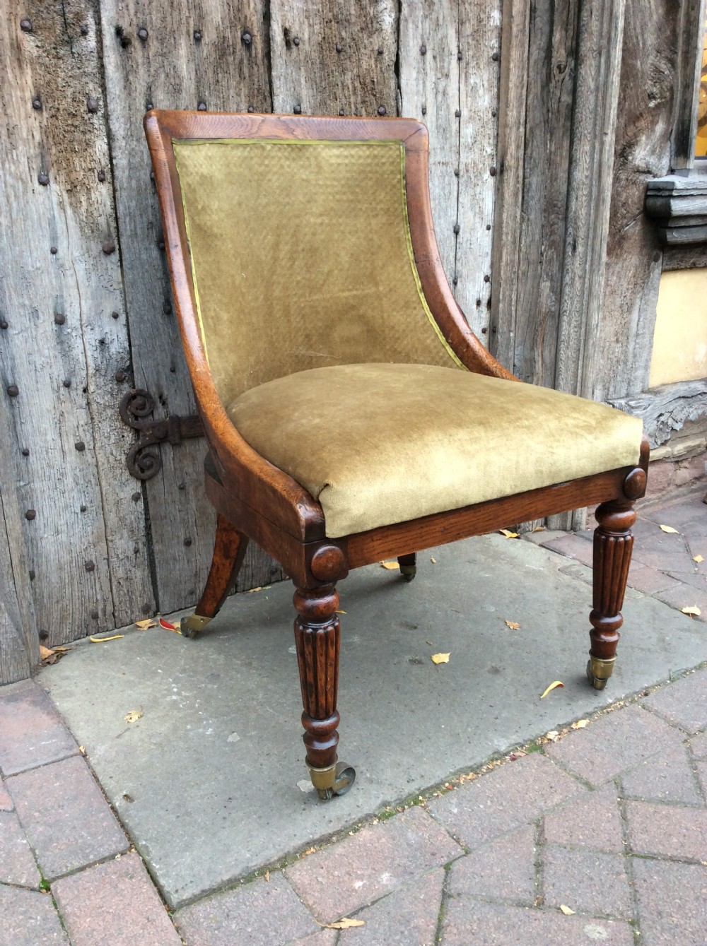 19thc oak bergre chair