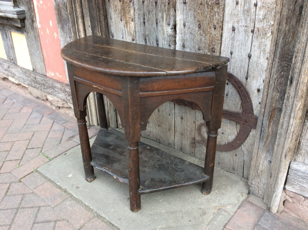 an early to mid 17thc oak elm credence table