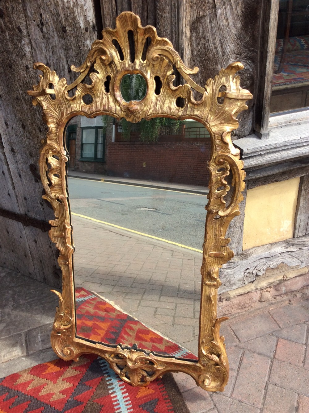 an 18thc chippendale period gilded mirror