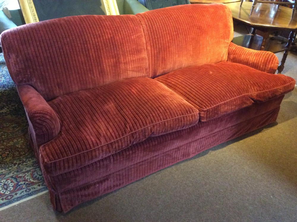 a 20thc howard sons sofa with down cushions