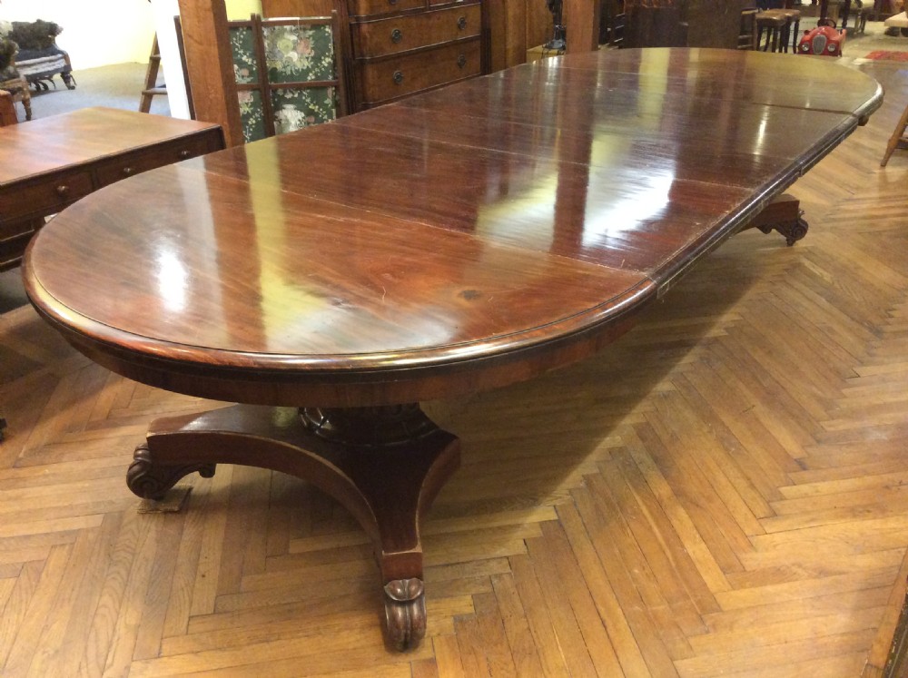 a 19thc mahogany extending dining table