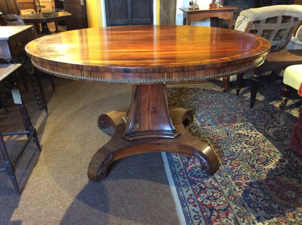 a 19thc gonalo alves centre table of fabulous colour