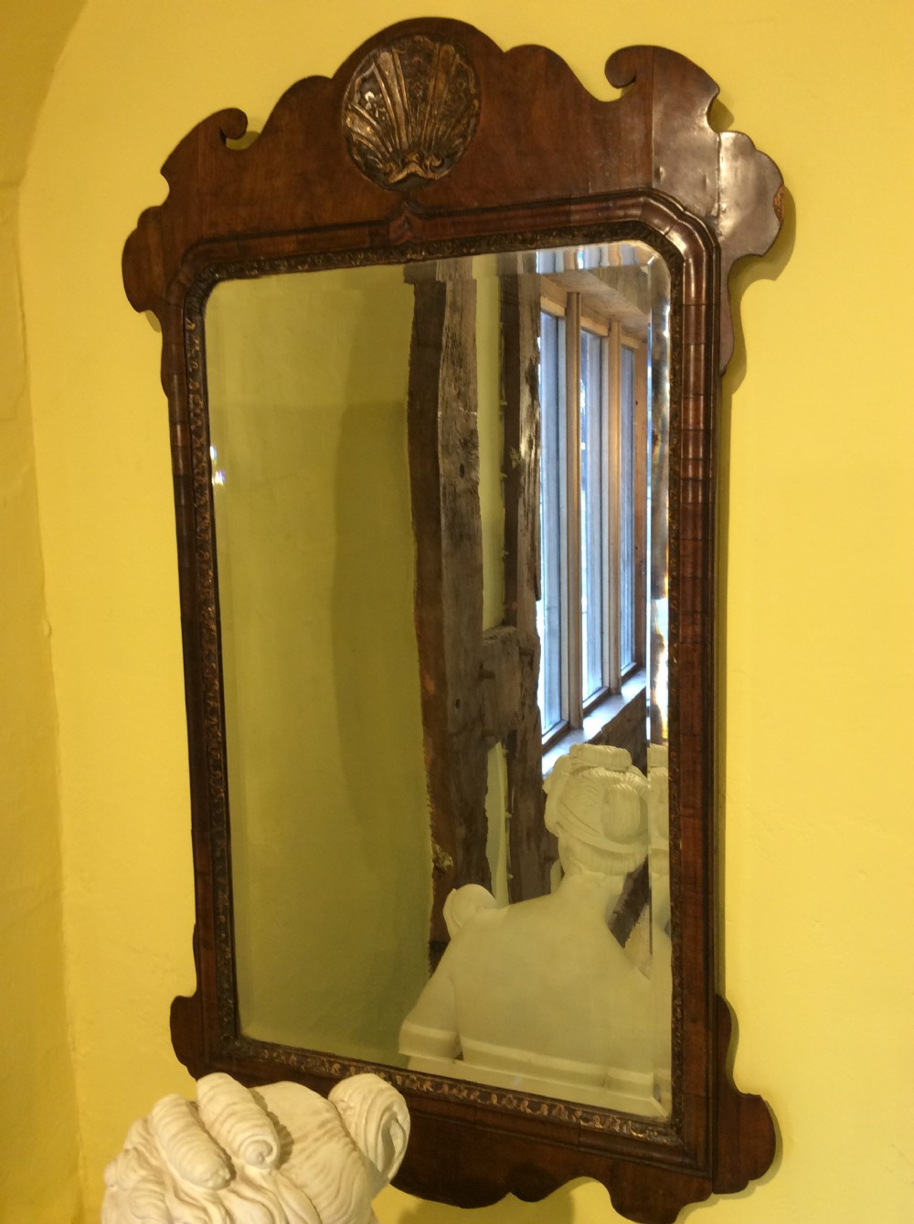 an 18thc walnut mirror