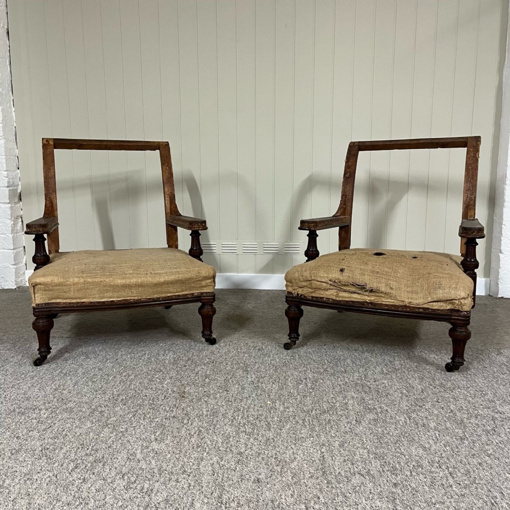 19th century holland and sons armchairs
