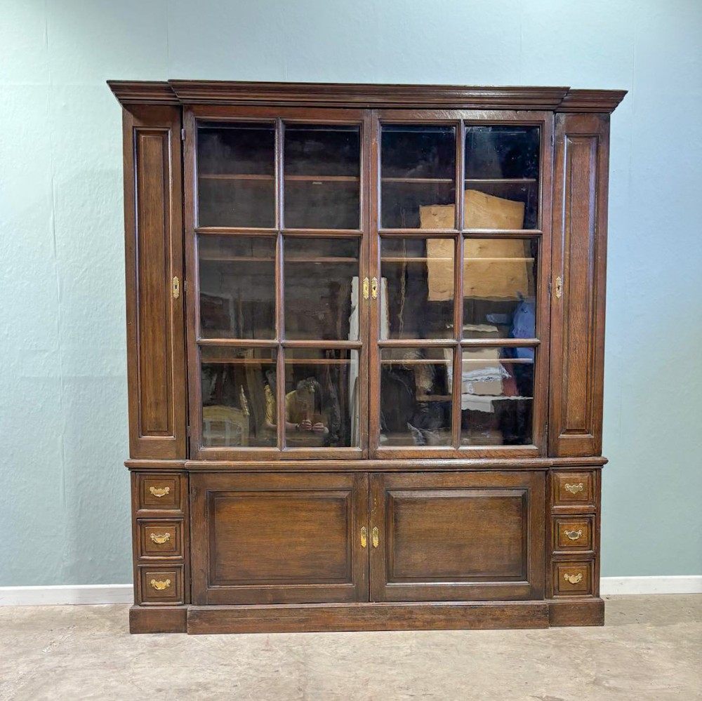 geo ii 18th century oak bookcase