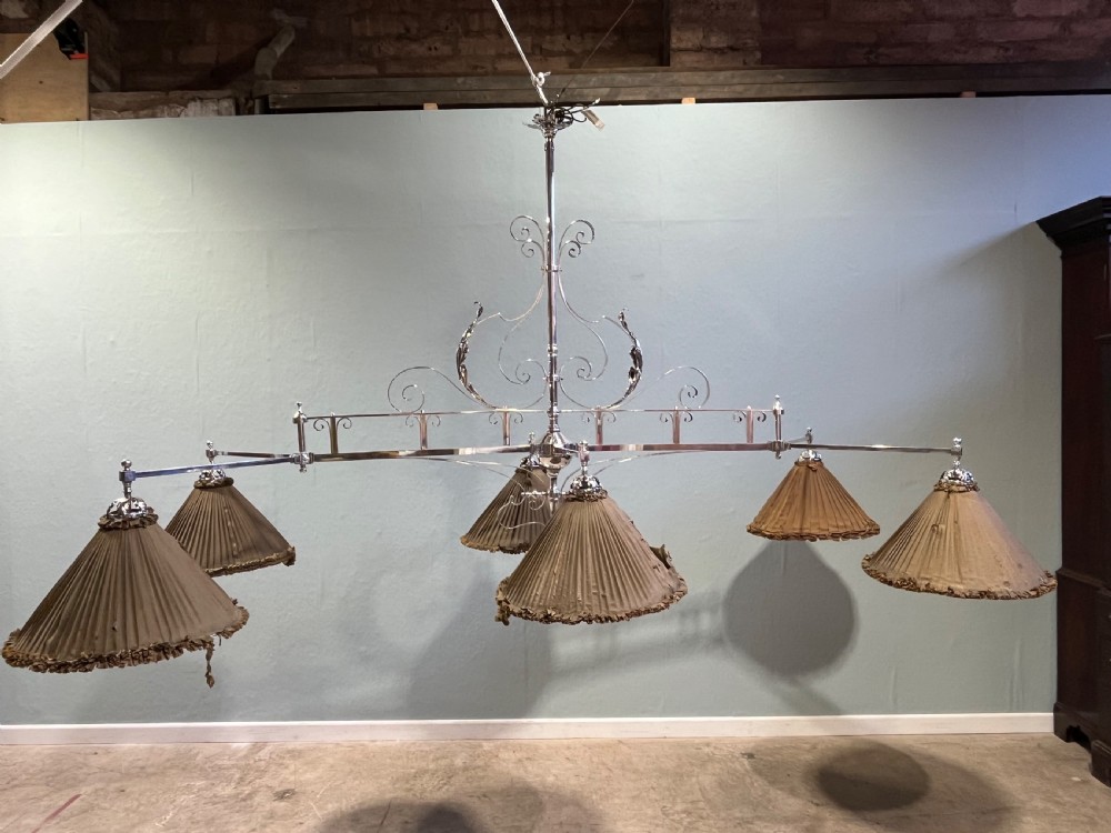 19th century six branch billiard light