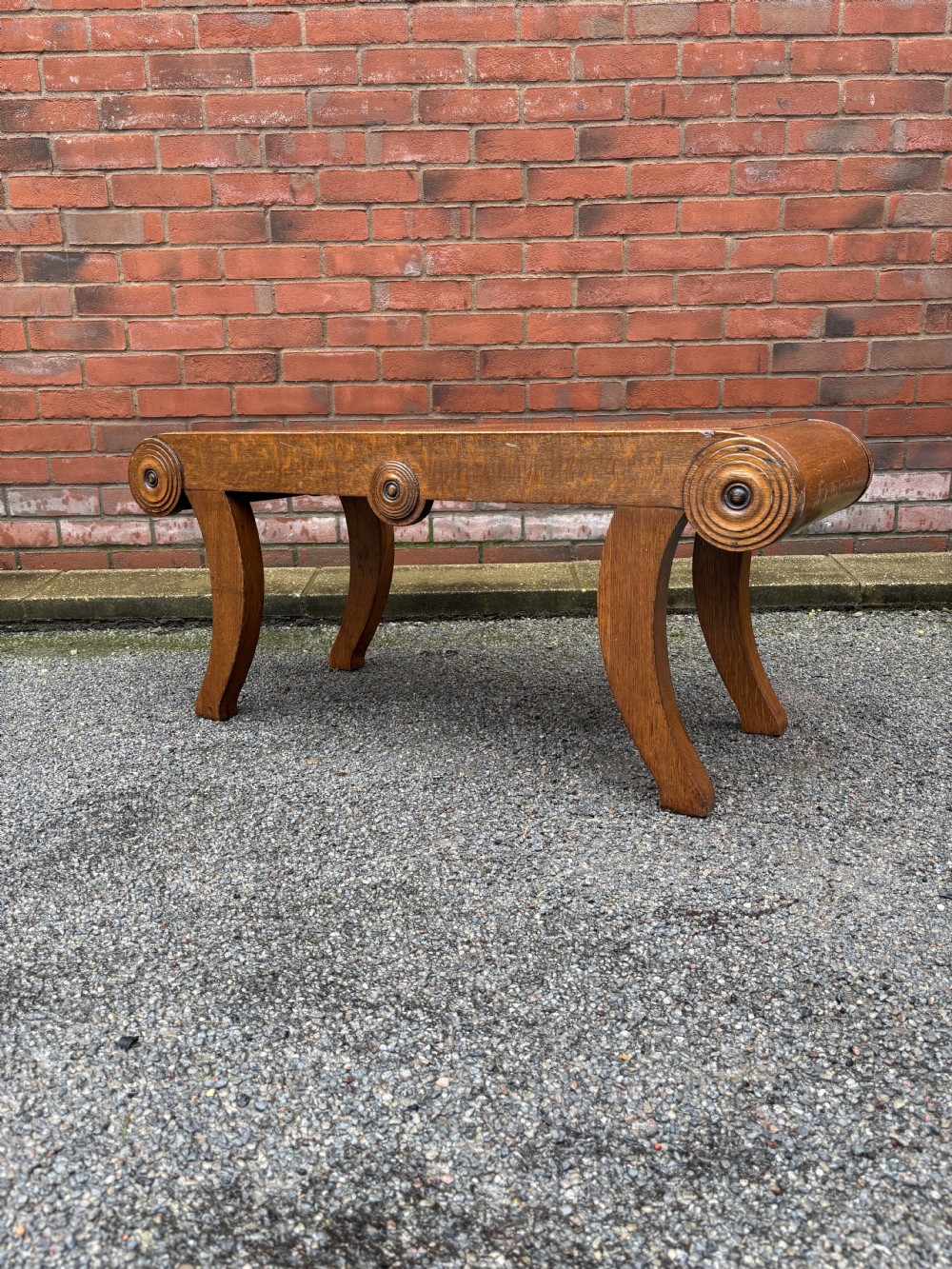 regency oak hall bench