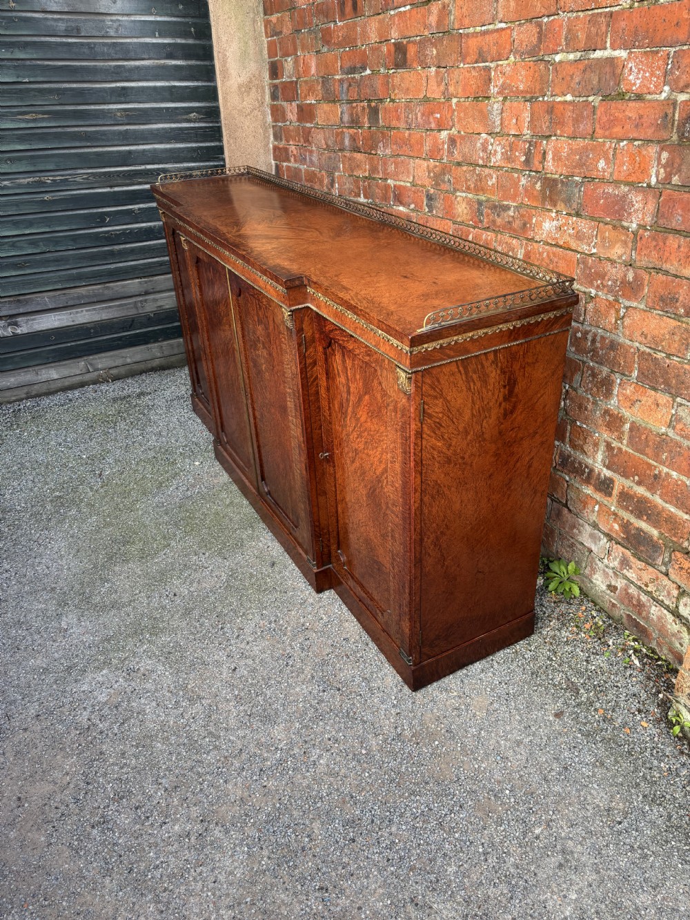 regency amboyna side cabinet